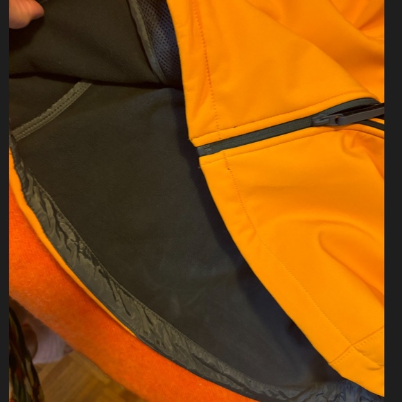 Zara bright yellow tangerine hooded technical jacket parka NWOT - Picture 12 of 15